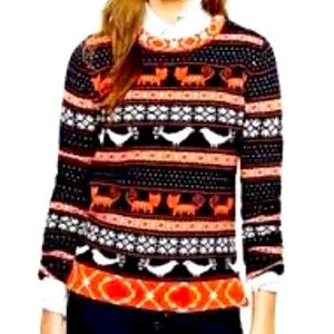 J Crew Fairaisle Farmyard Crewneck Sweater